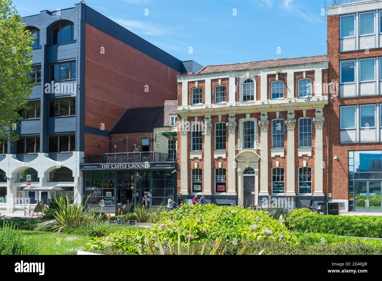 Il Castle Grounds pub e bar in Little Park Street, Coventry Foto Stock