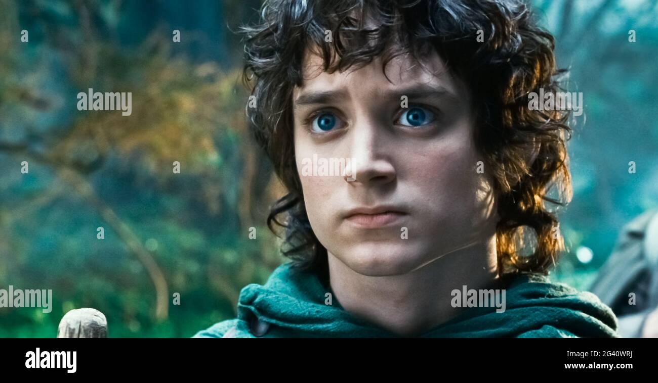 STATI UNITI. Elijah Wood come Frodo in una scena di (C)New Line Cinema  film: Il Signore degli anelli: La Compagnia dell'anello (2001). TRAMA: Un  mite Hobbit della Contea e otto compagni si