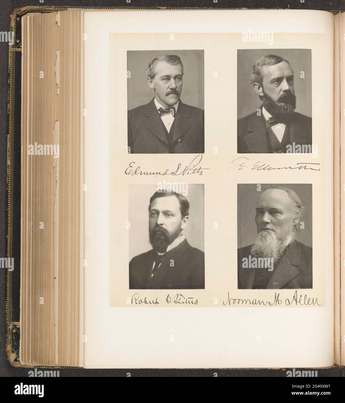 Ritratti di quattro membri del Senato dello stato di New York. In alto a sinistra Edmund L. Pitts, in alto a destra Timothy E. Ellsworth, in basso a sinistra Robert C. Tito, in basso a destra di Norman M. Allen. Foto Stock
