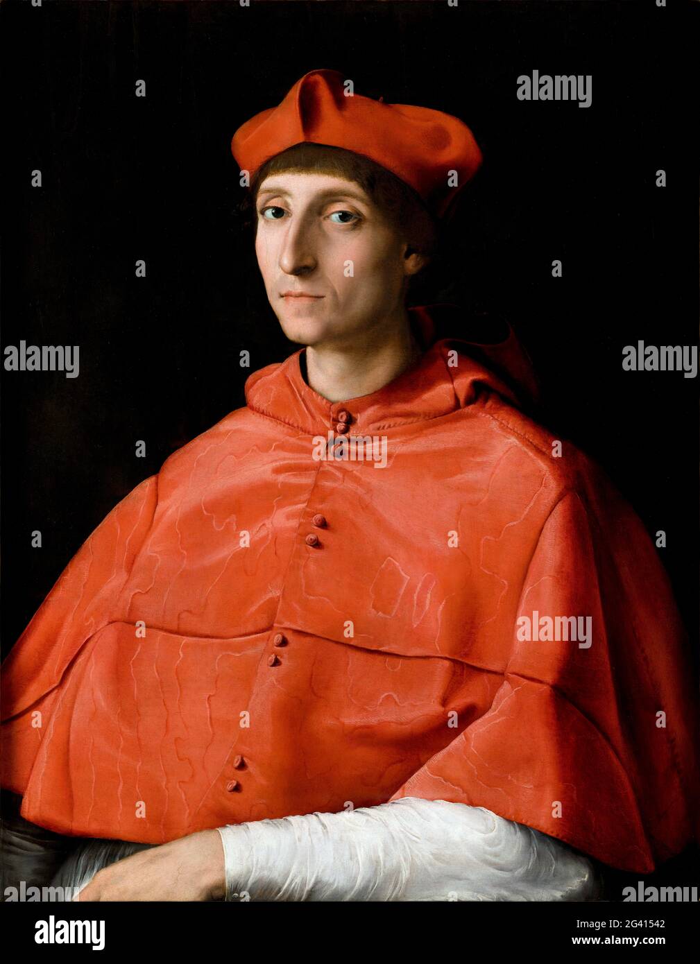Il Cardinale di Raffaello (Raffaello Sanzio da Urbino, 1483–1520), olio su tavola, c.1510-11 Foto Stock