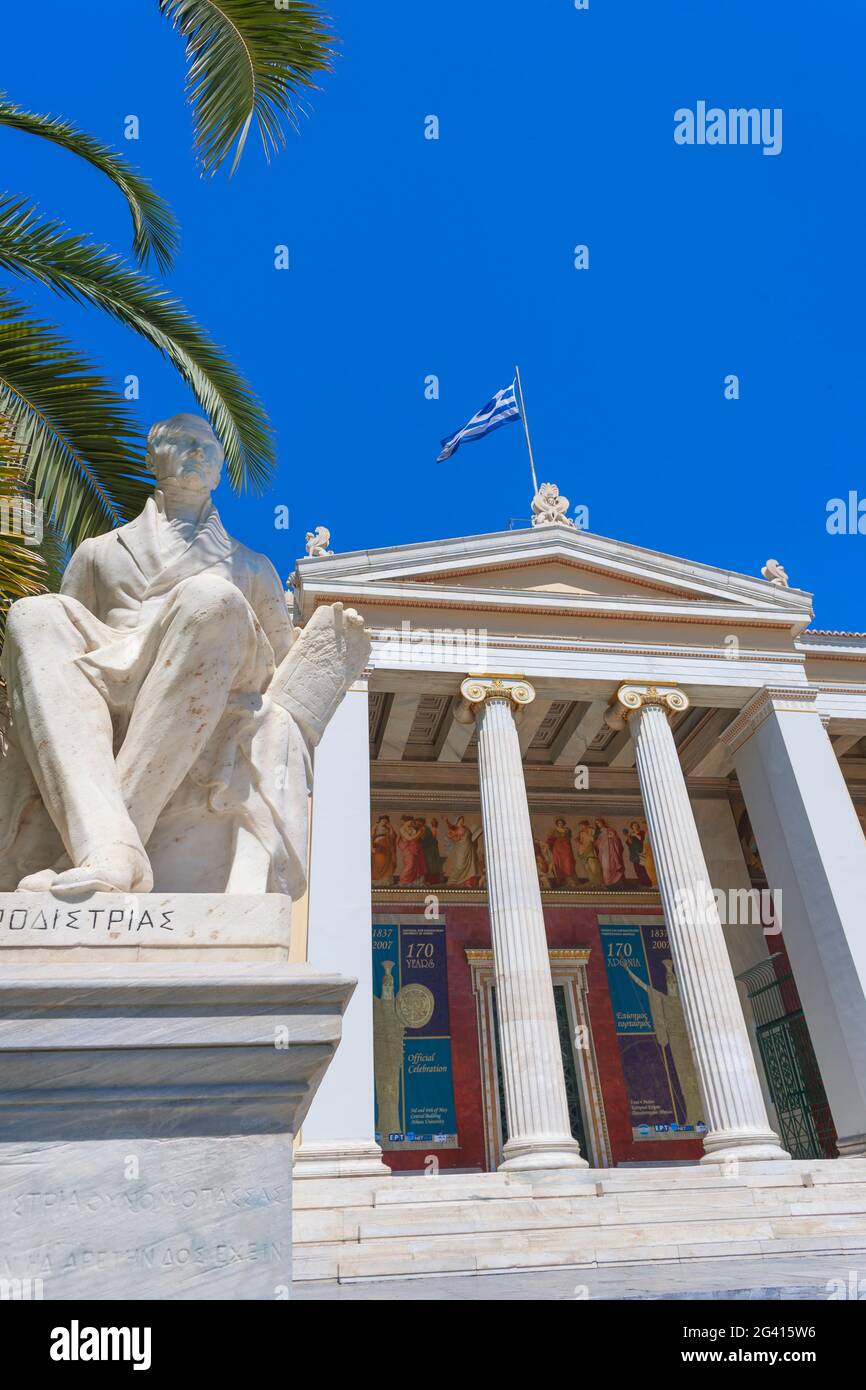 Università Di Atene, Atene, Grecia, Europa, Foto Stock