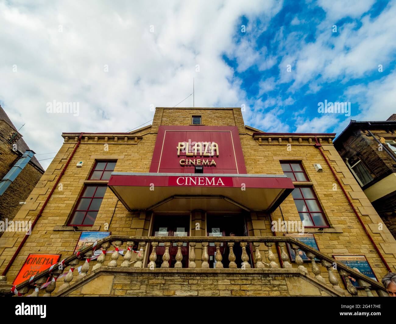 Esterno façade del cinema Plaza a Skipton, North Yorkshire, Regno Unito. Foto Stock