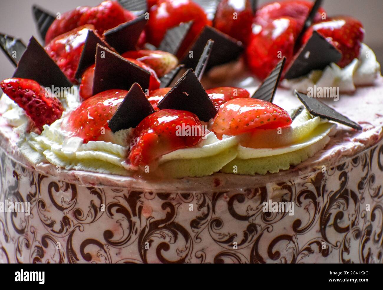 Dolce cibo torta di compleanno Foto Stock