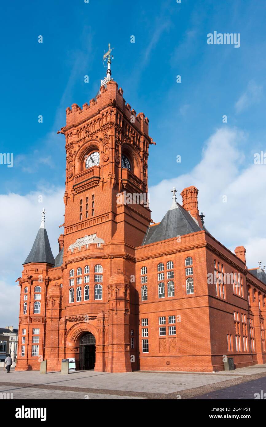 Edificio Pierhead Cardiff Bay Foto Stock