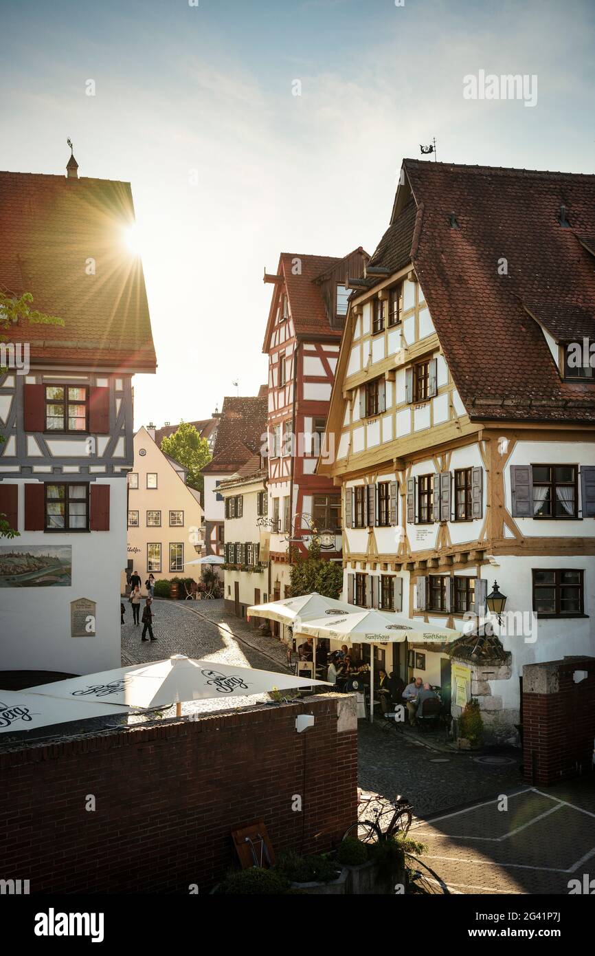 Fischerviertel, Ulm, Danubio, Alb Svevo, Baden-Württemberg, Germania Foto Stock