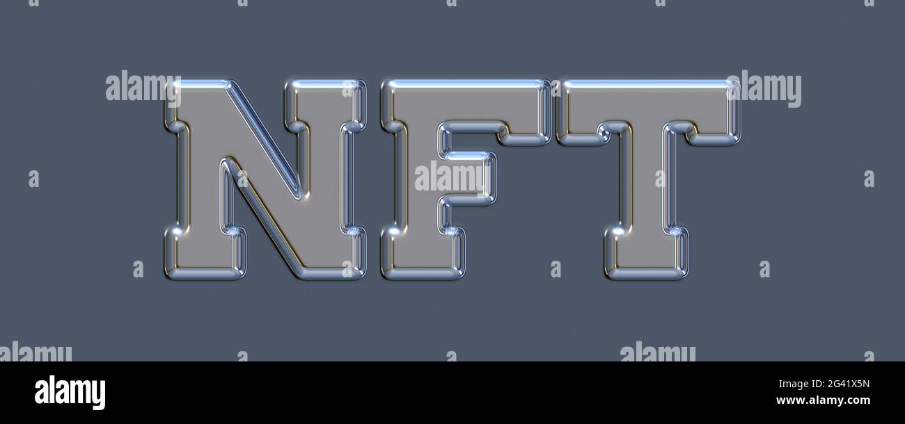 Banner NFT cromato Foto Stock