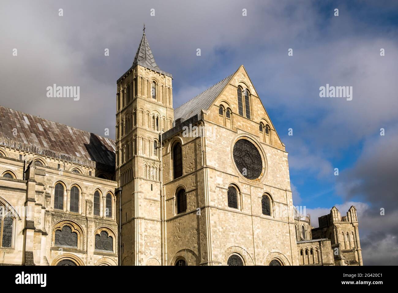 Vista della cattedrale di Canterbury Foto Stock