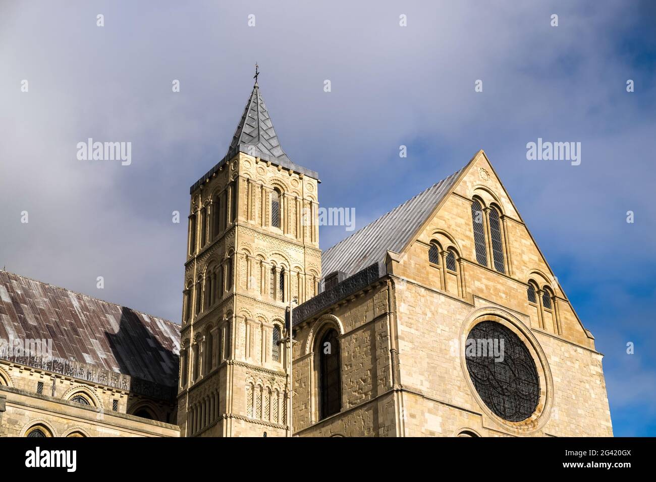 Vista della cattedrale di Canterbury Foto Stock