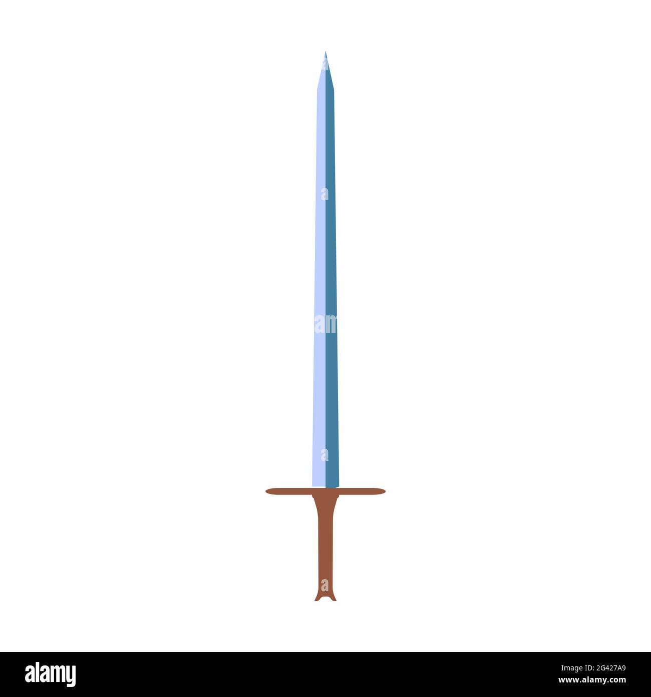 Spada antica arma vettore illustrazione medievale tagliente lama icona ...