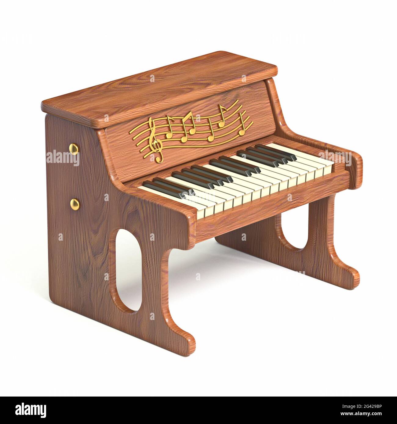 Minuscolo giocattolo in legno per pianoforte 3D Foto stock - Alamy