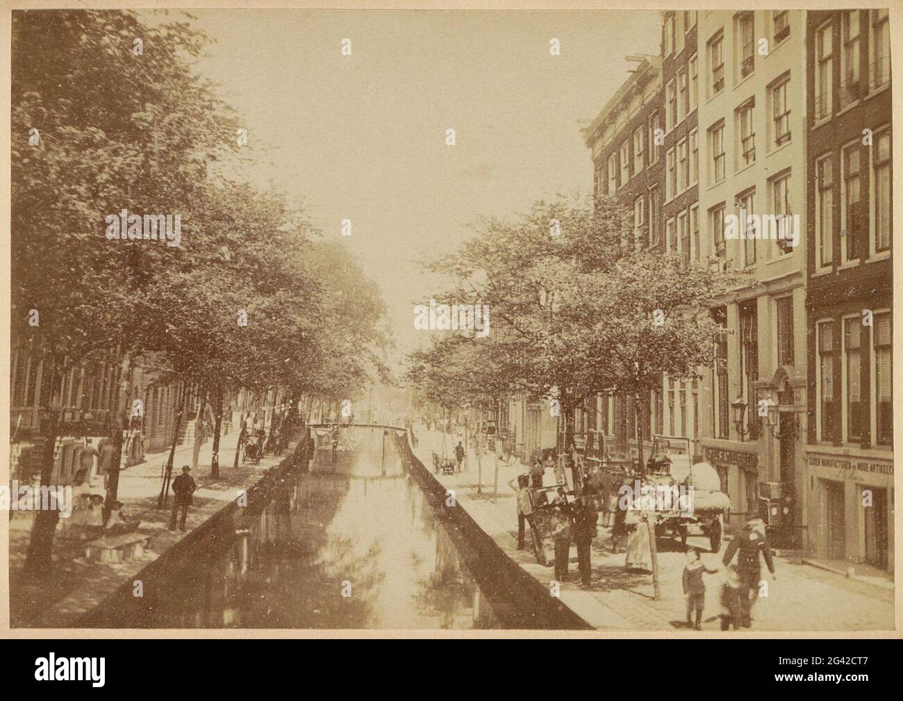 Vista del Achterburgwal; il Reacher. Amsterdam .. Parte di LeporelloLbum con 24 foto da Amsterdam. Foto Stock