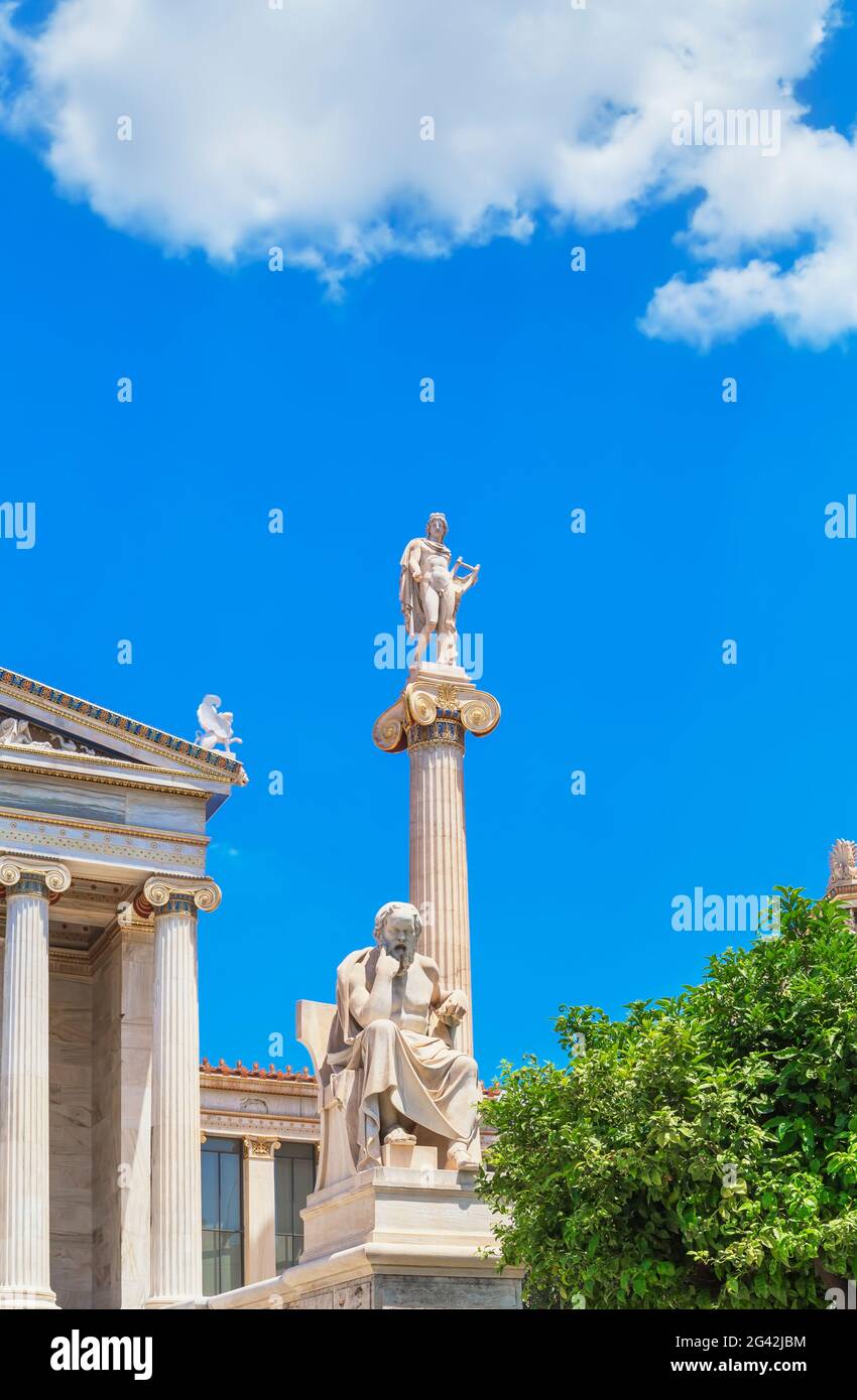 Accademia di Atene, Atene, Grecia, Europa Foto Stock