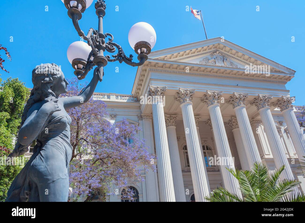 L'ex edificio del Congresso Nazionale, Santiago del Cile, Cile, Sud America Foto Stock