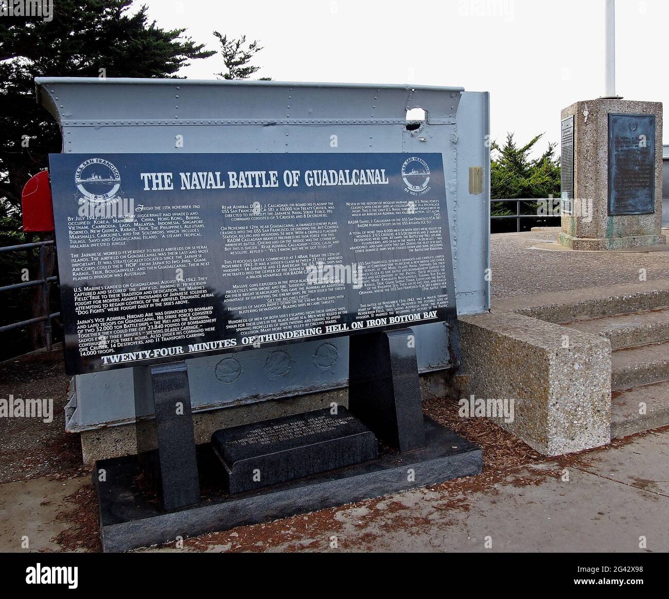 USS San Francisco Naval Battle of Quadalcanal Memorial a San Francisco, California Foto Stock