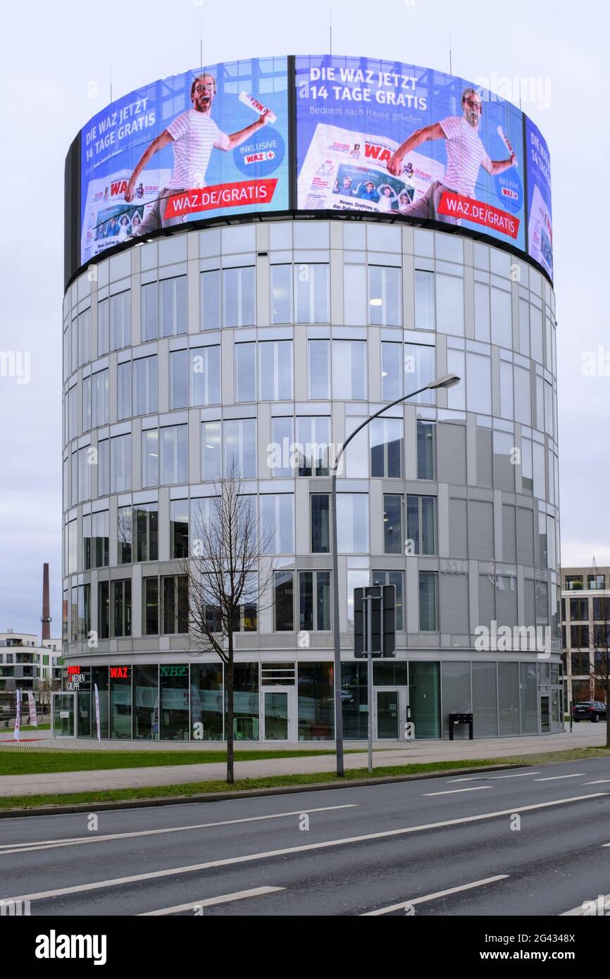 Media Tower del gruppo FUNKE media, Essen, Ruhr Foto Stock