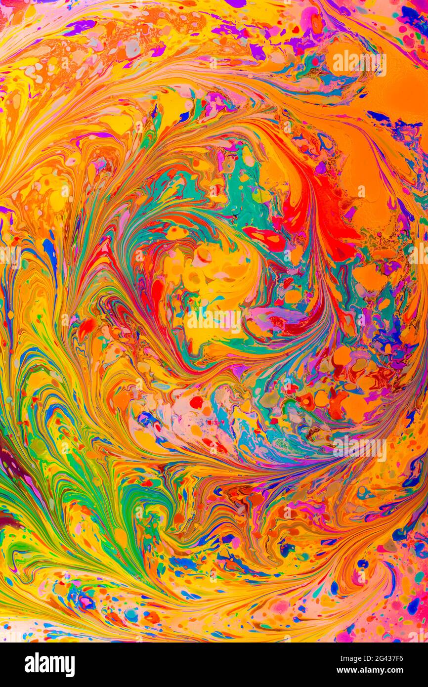 Astratto marmorizzazione di disegni d'arte come sfondo colorato Foto Stock