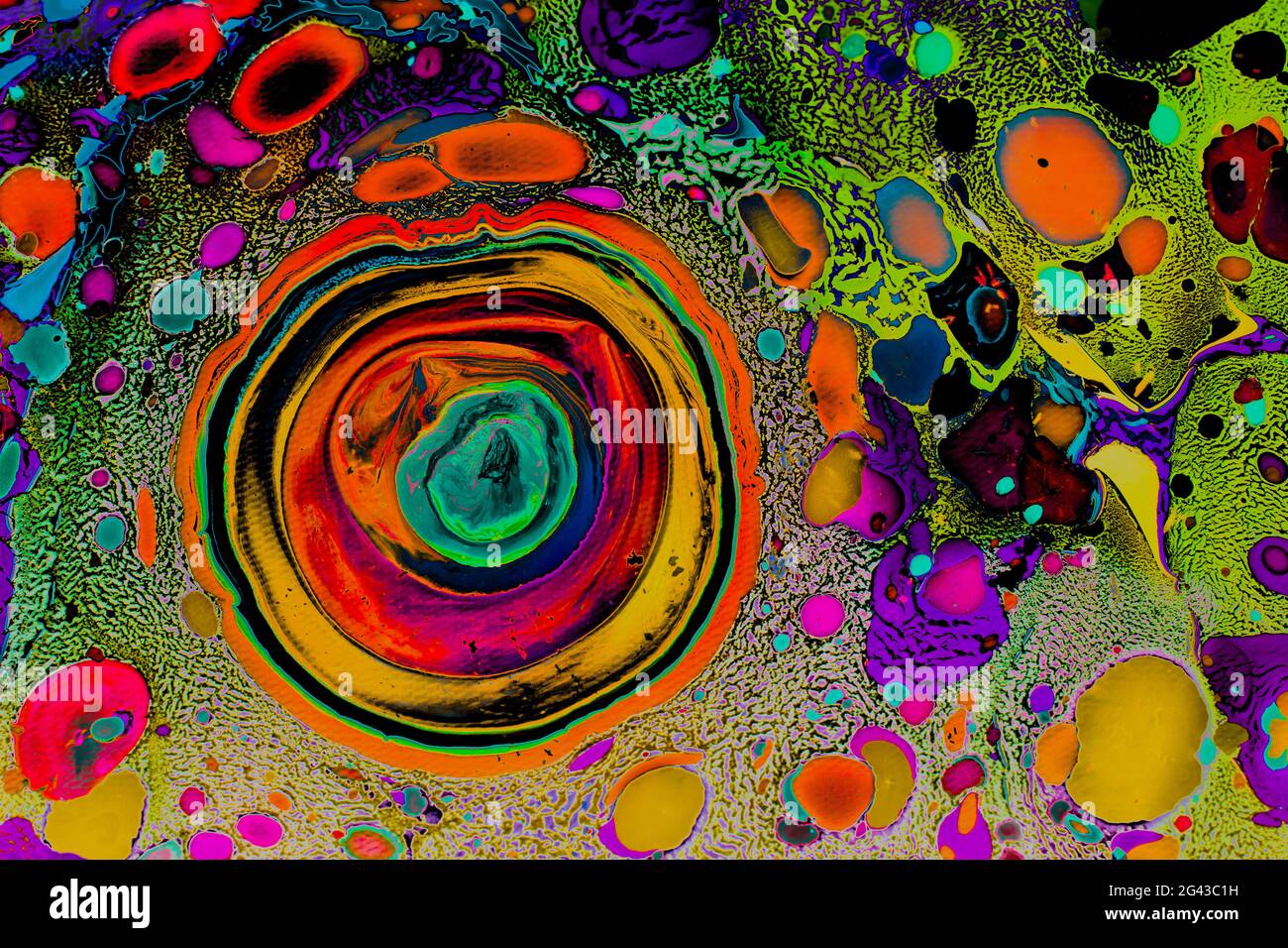 Abstract arte grunge texture di sfondo colorato con gli spruzzi di vernice Foto Stock