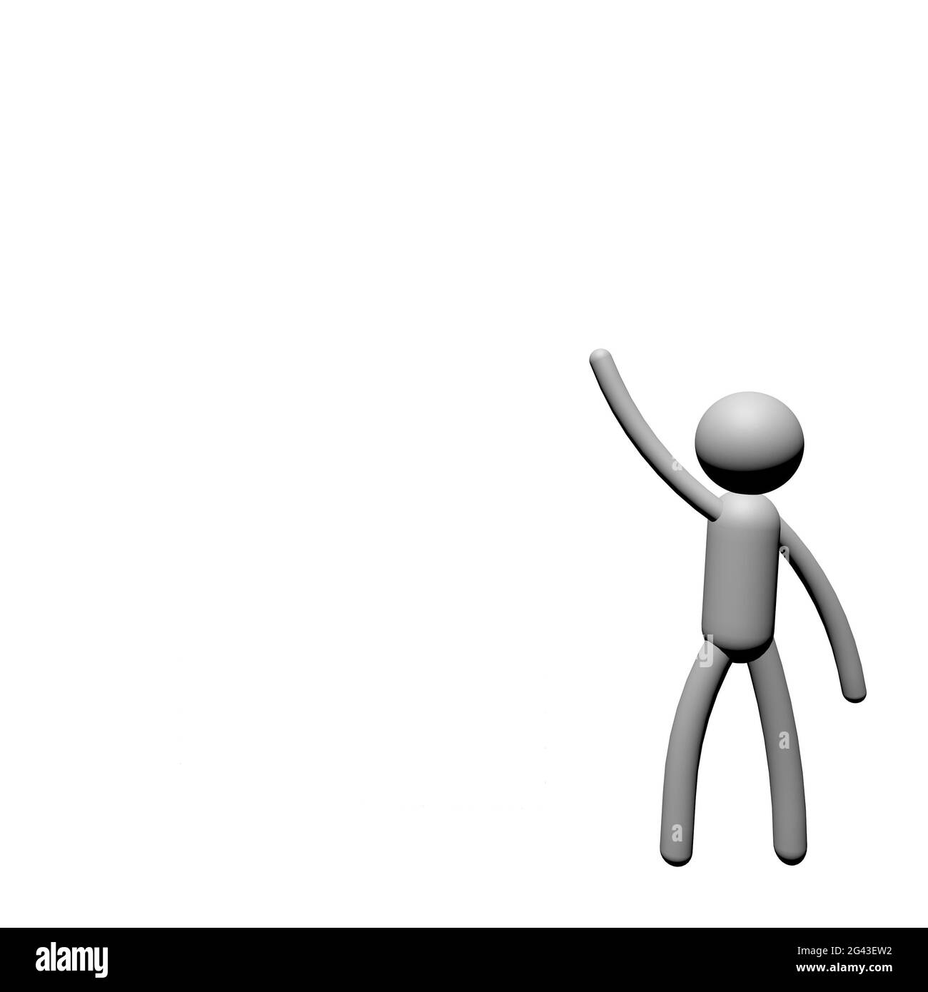 Illustrazione maschile 3d imprenditore per presentazioni e servizi di sito web o marketing Foto Stock