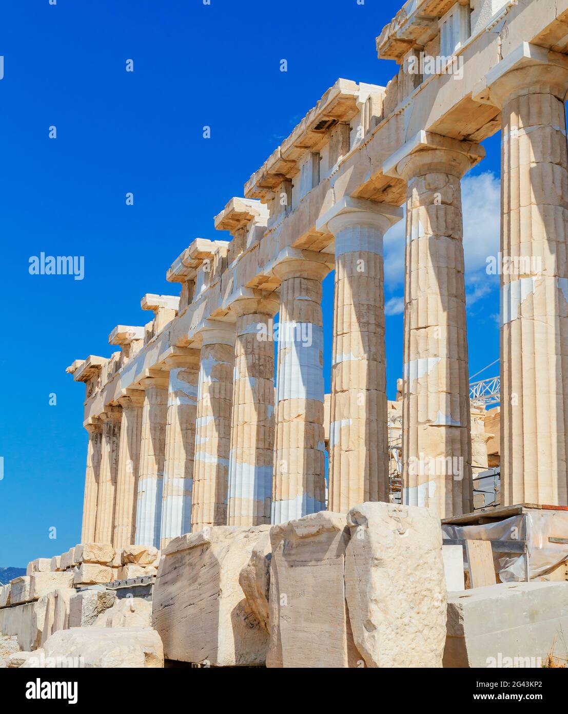 Tempio Partenone dell'Acropoli di Atene, Atene, Grecia, Europa Foto Stock