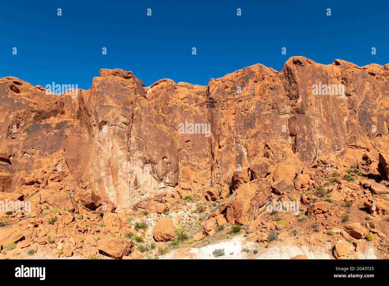 Formazioni rocciose nel parco statale Valley of Fire in Nevada. Foto Stock