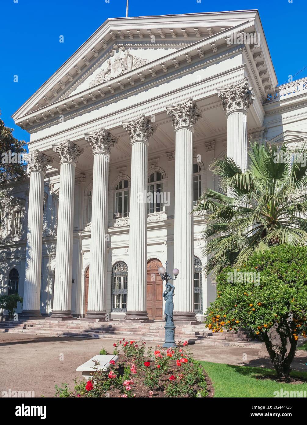 L'ex edificio del Congresso Nazionale, Santiago del Cile, Cile, Sud America Foto Stock