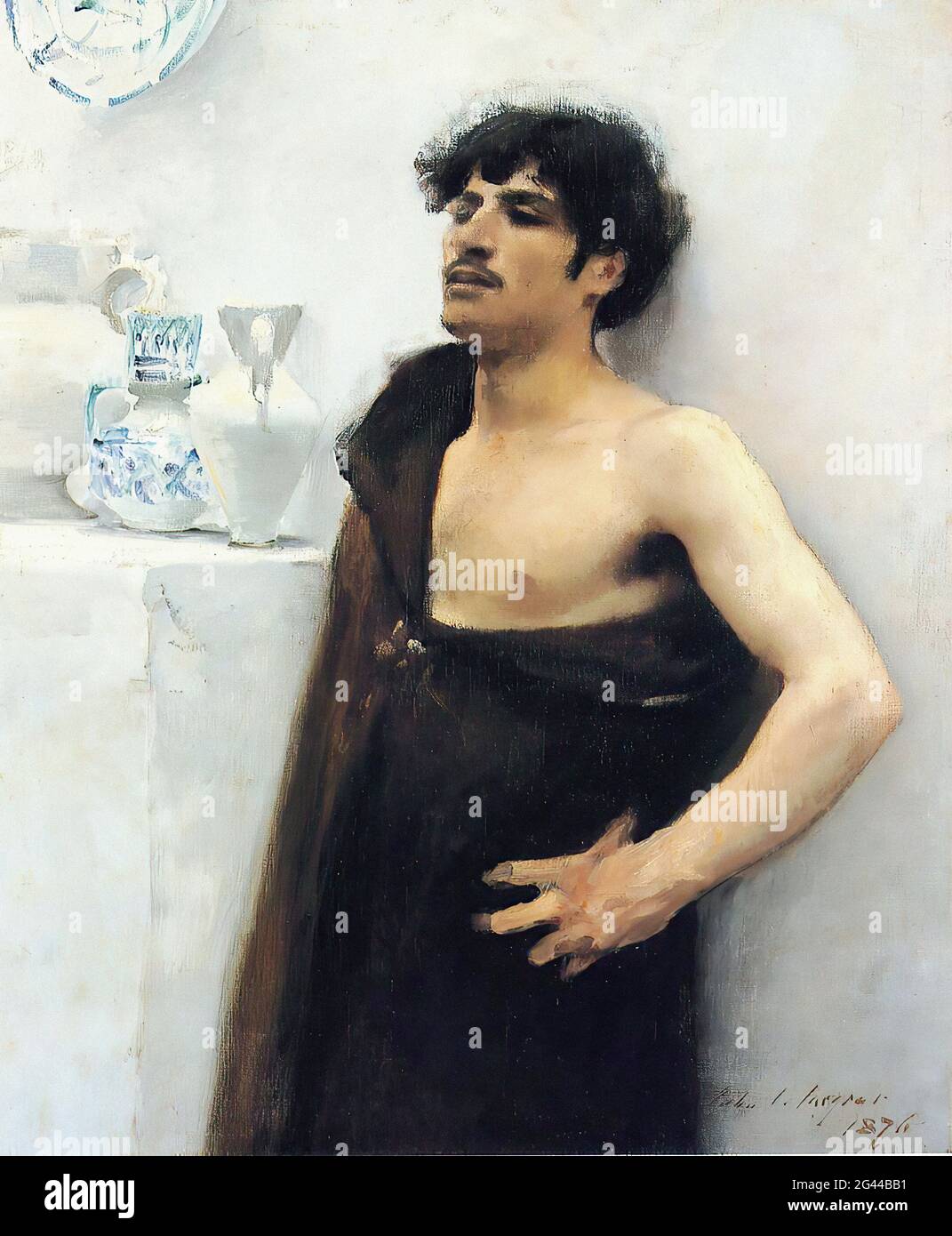 John Singer Sargent - giovane uomo Reverie 1876 Foto Stock