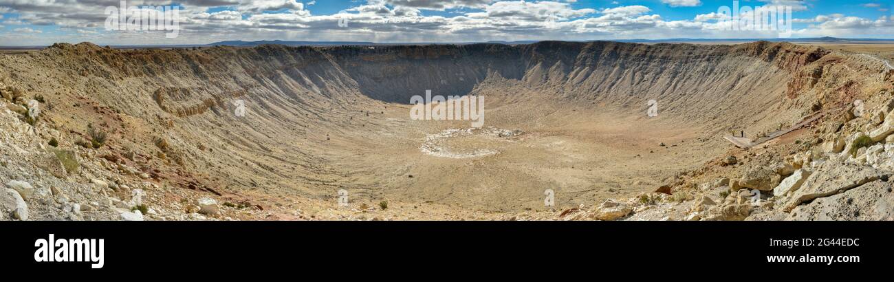 Luogo di interesse naturale del cratere meteoritico, Winslow, Arizona, Stati Uniti Foto Stock