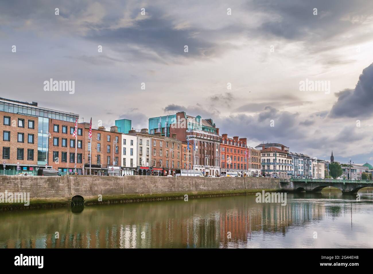 Il fiume Liffey, Dublino, Irlanda Foto Stock