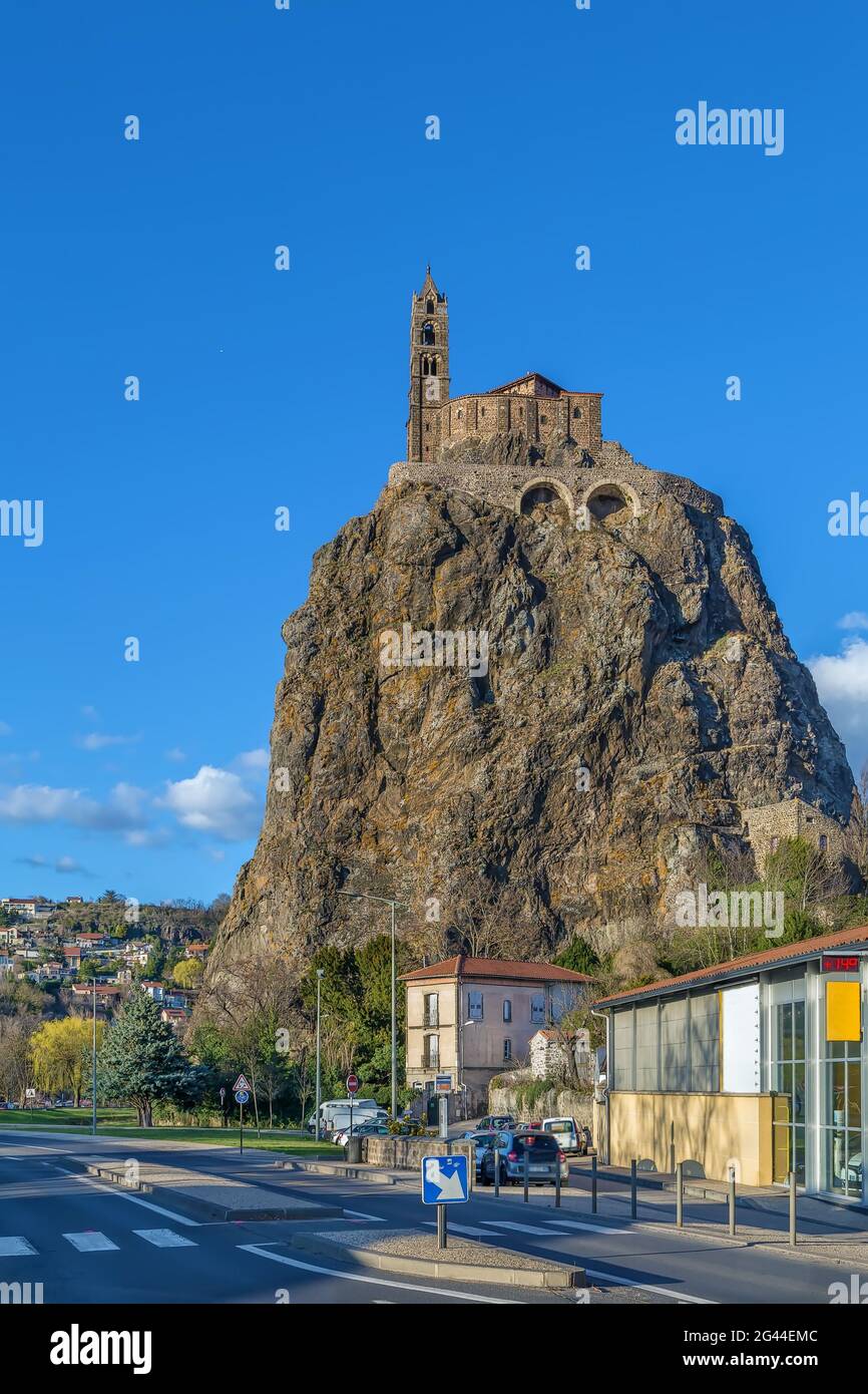 Saint Michel d'Aiguilhe, le Puy-en-Velay, Francia Foto Stock