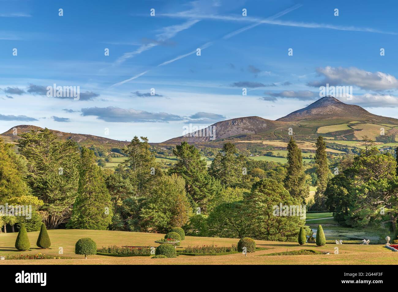 Vista su Old Long Hill, Irlanda Foto Stock