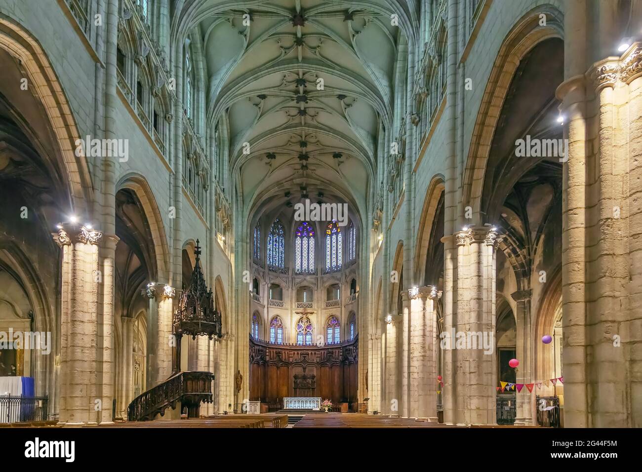 Chiesa Saint-Nizier, Lione, Francia Foto Stock