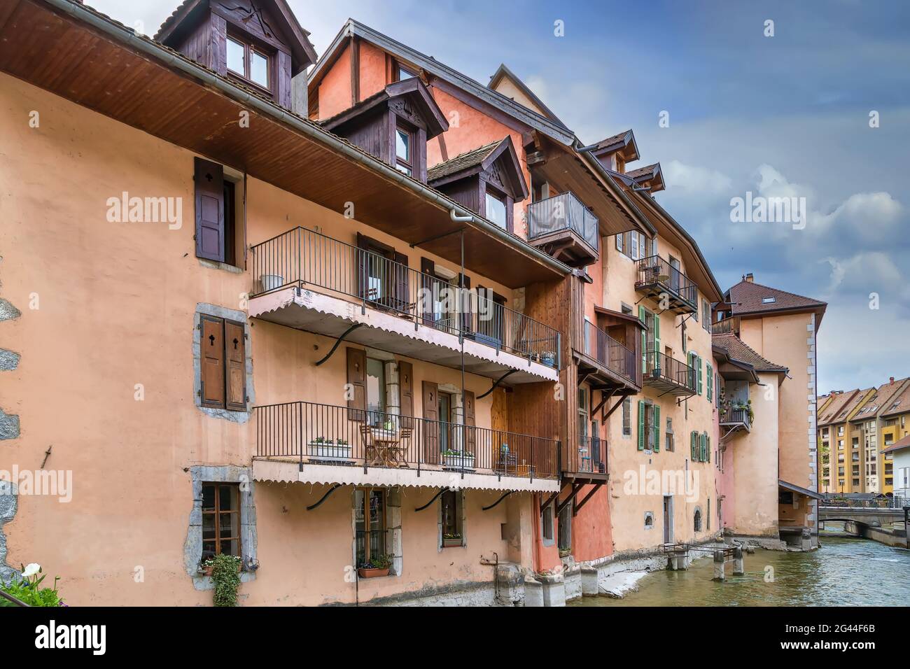 Fiume Thiou ad Annecy, Francia Foto Stock