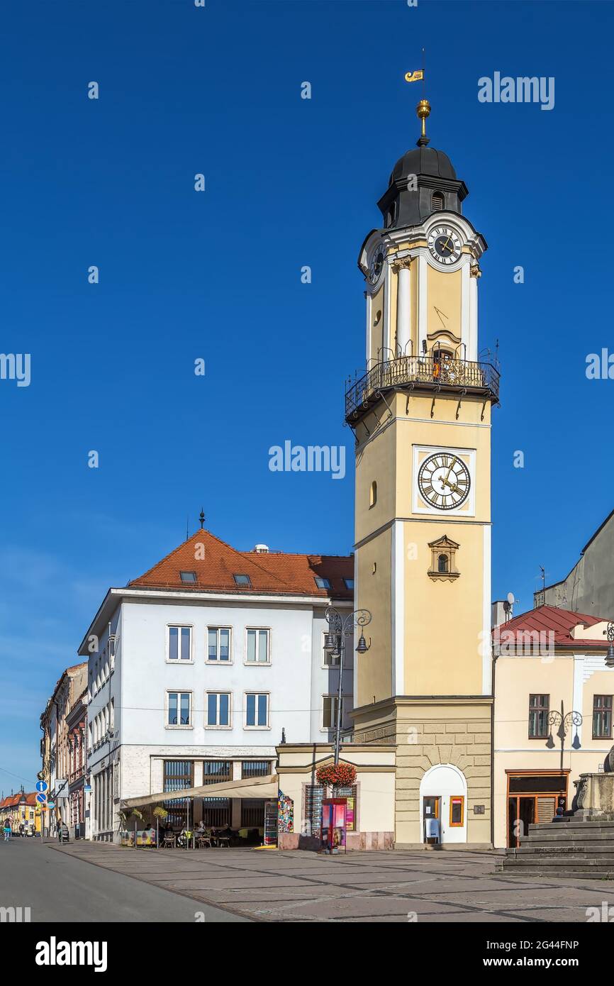 Torre dell'orologio, Banska Bystrica, Slovacchia Foto Stock