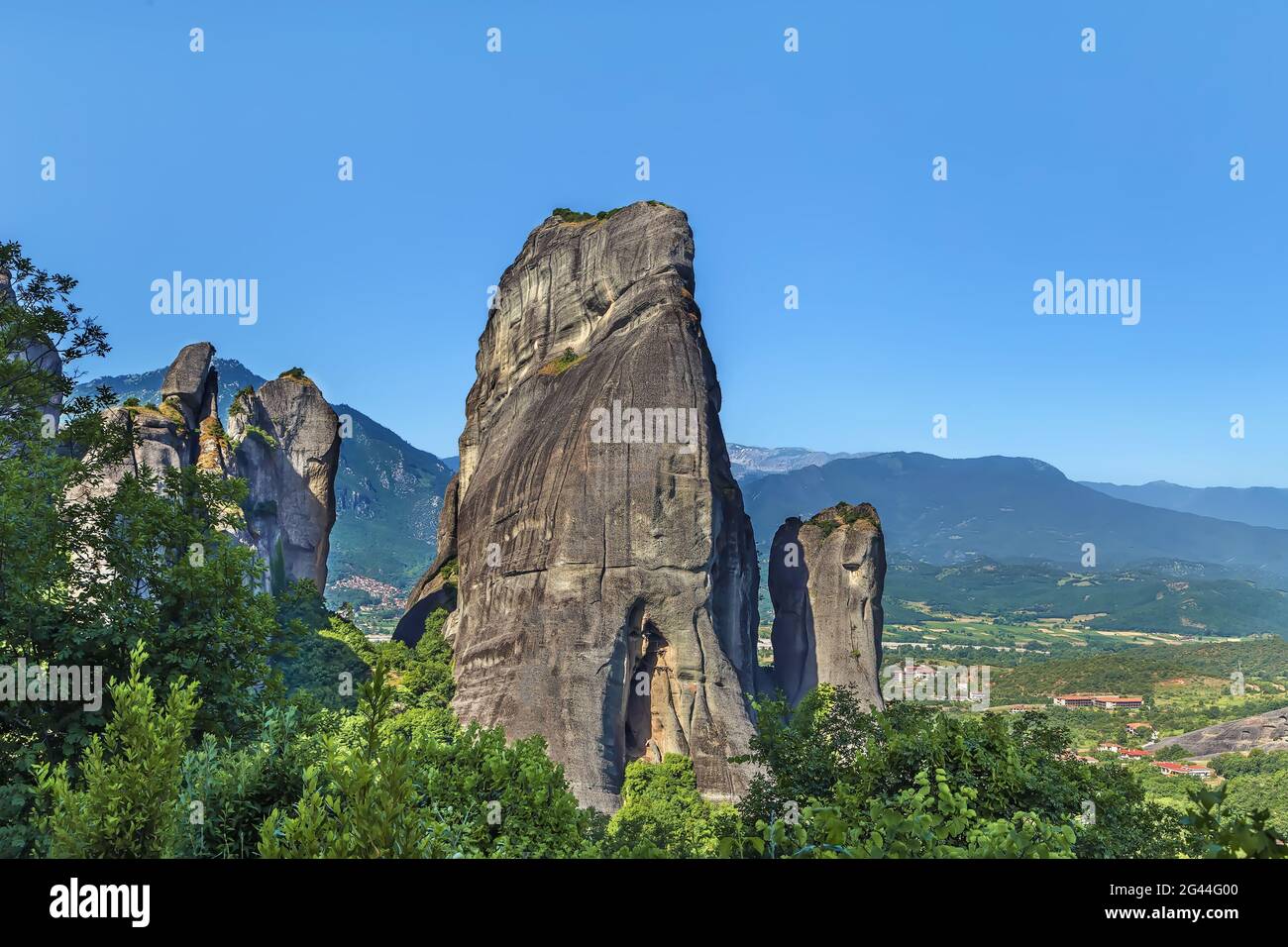 Rock a Meteora, Grecia Foto Stock