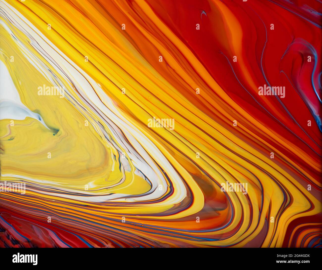 Immagine astratta di colori misti di vernice acrilica Foto Stock