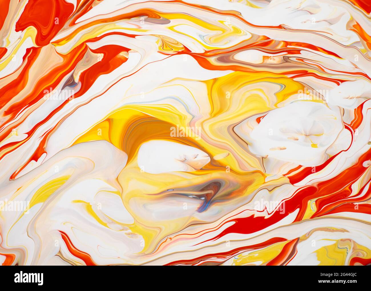 Immagine astratta di colori misti di vernice acrilica Foto Stock