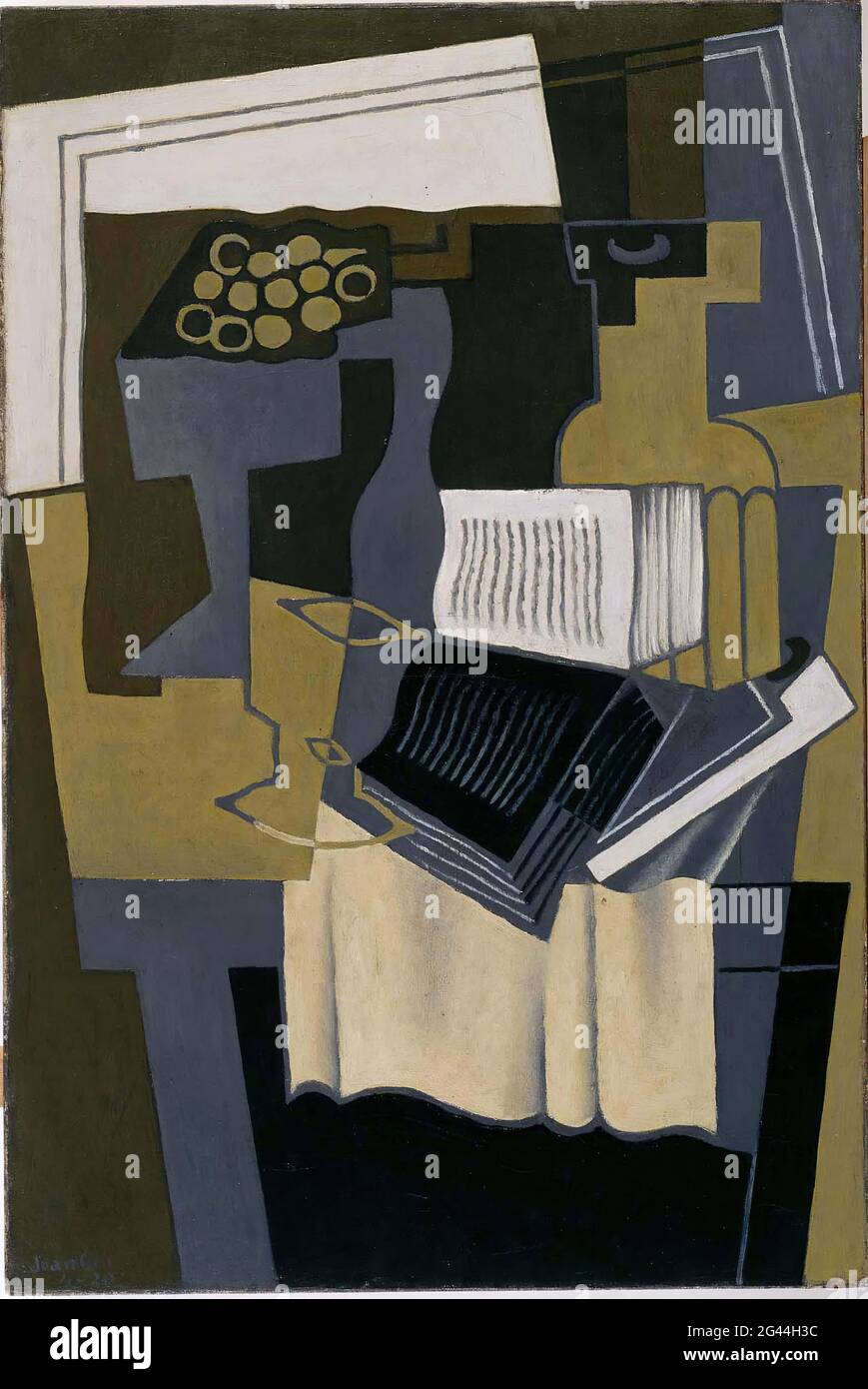 Juan Gris - Carafe e libro Foto Stock