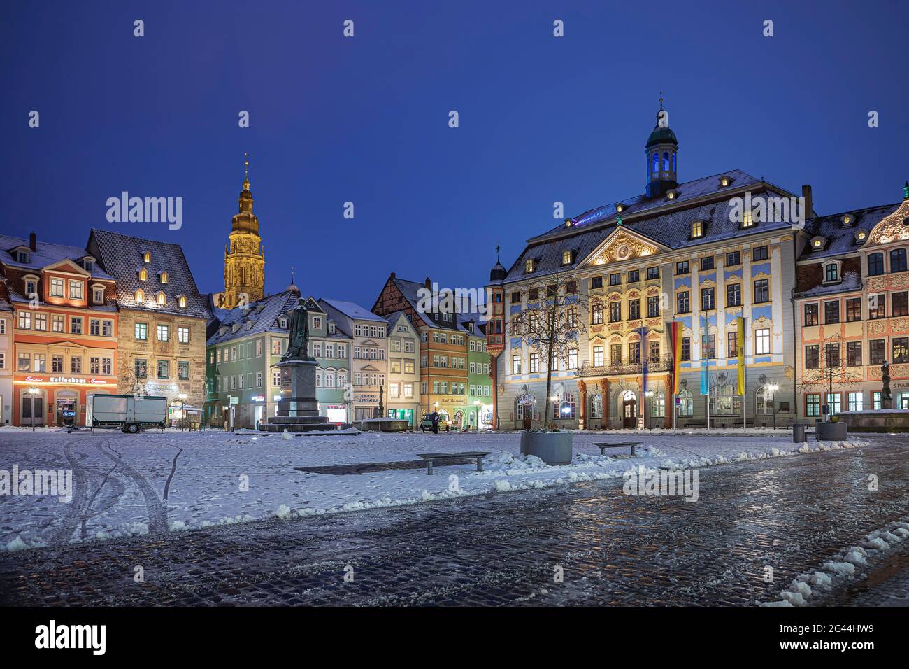 Piazza del mercato di Coburg, Coburg, alta Franconia, Baviera, Germania Foto Stock
