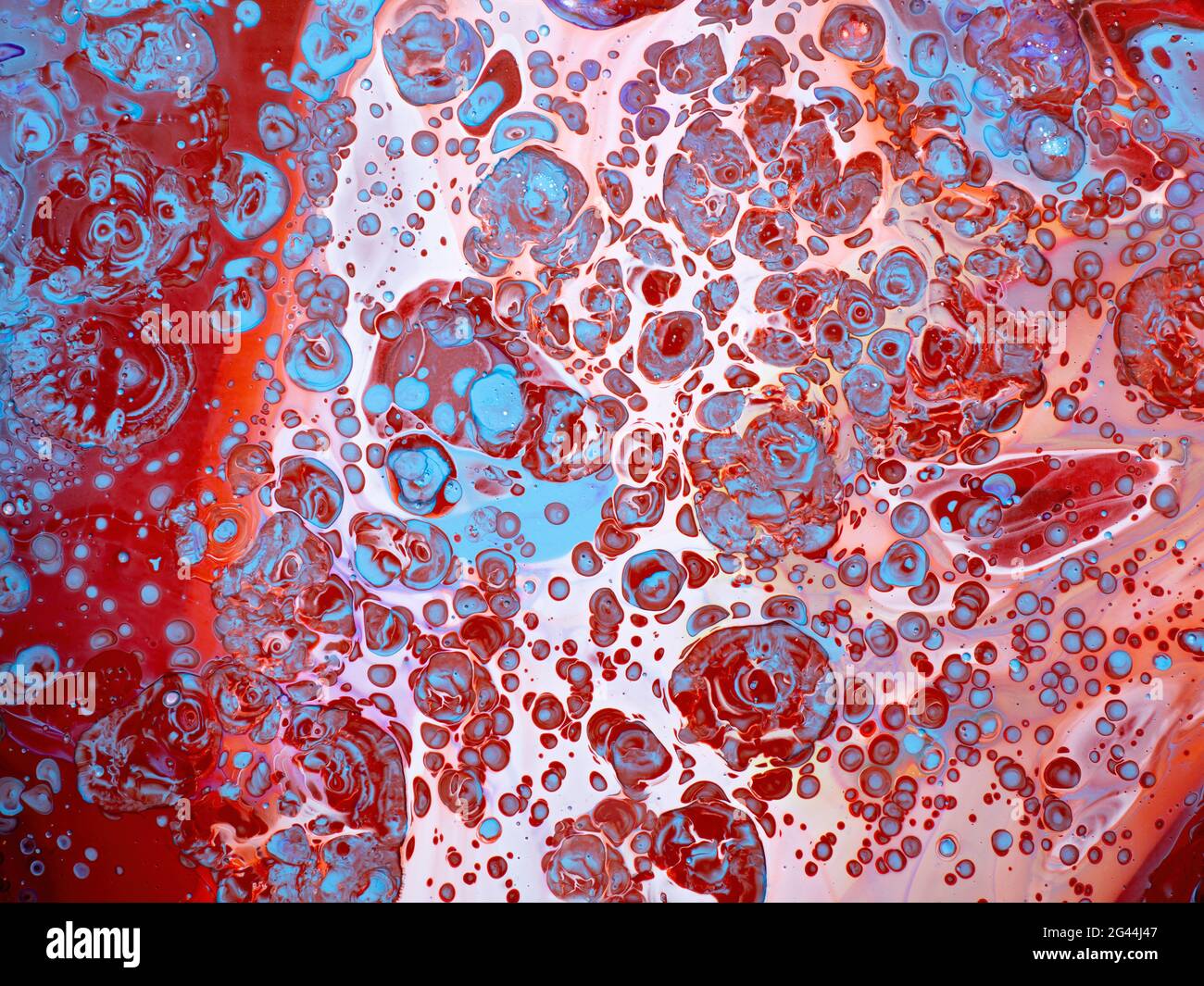 Immagine astratta di colori misti di vernice acrilica Foto Stock