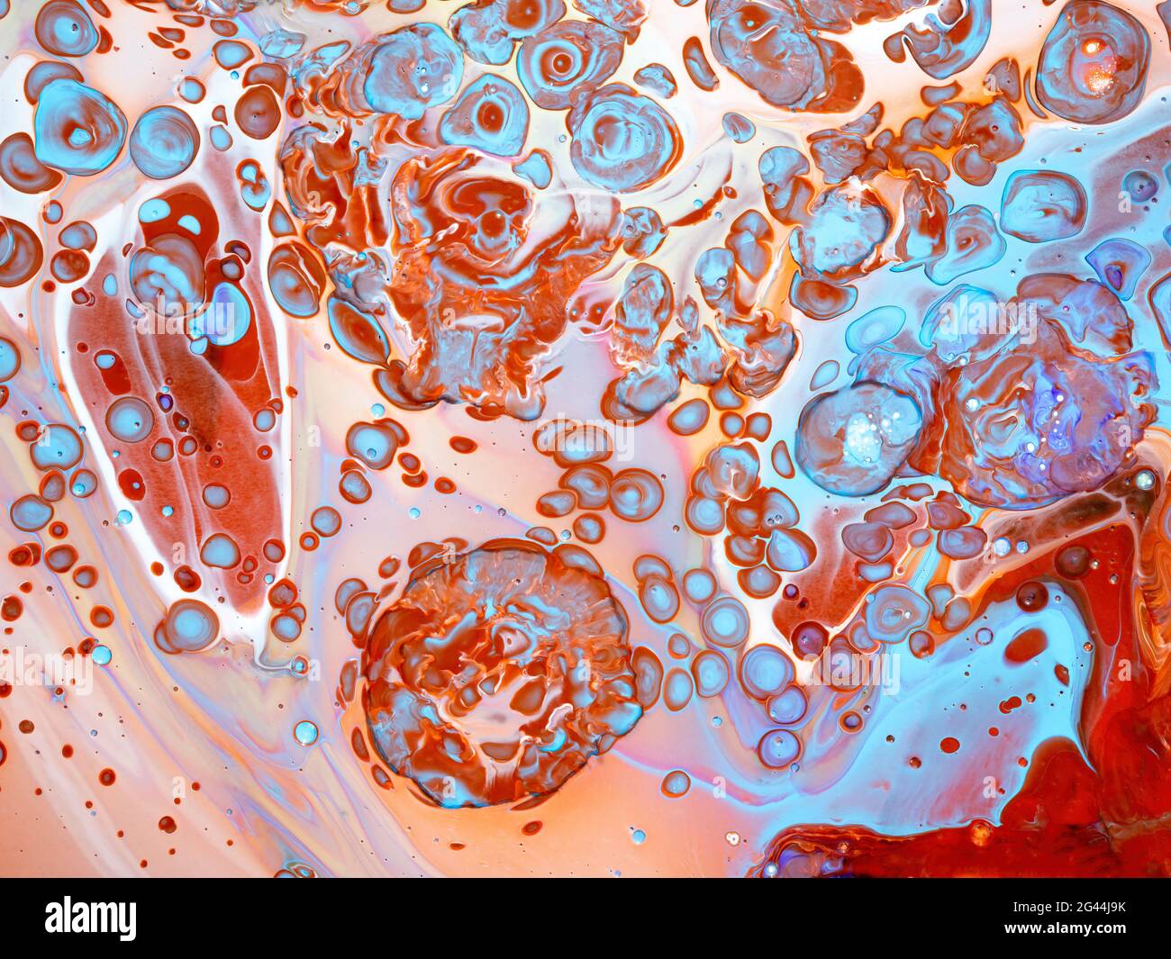 Immagine astratta di colori misti di vernice acrilica Foto Stock