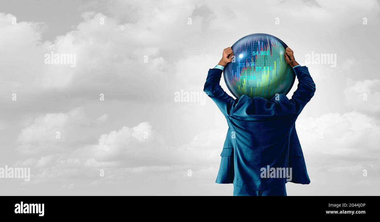 Preoccupazione di inflazione e stress finanziario preoccupazioni come un uomo d'affari o investitore che è sottolineato a causa dell'aumento dei prezzi o preoccupato. Foto Stock