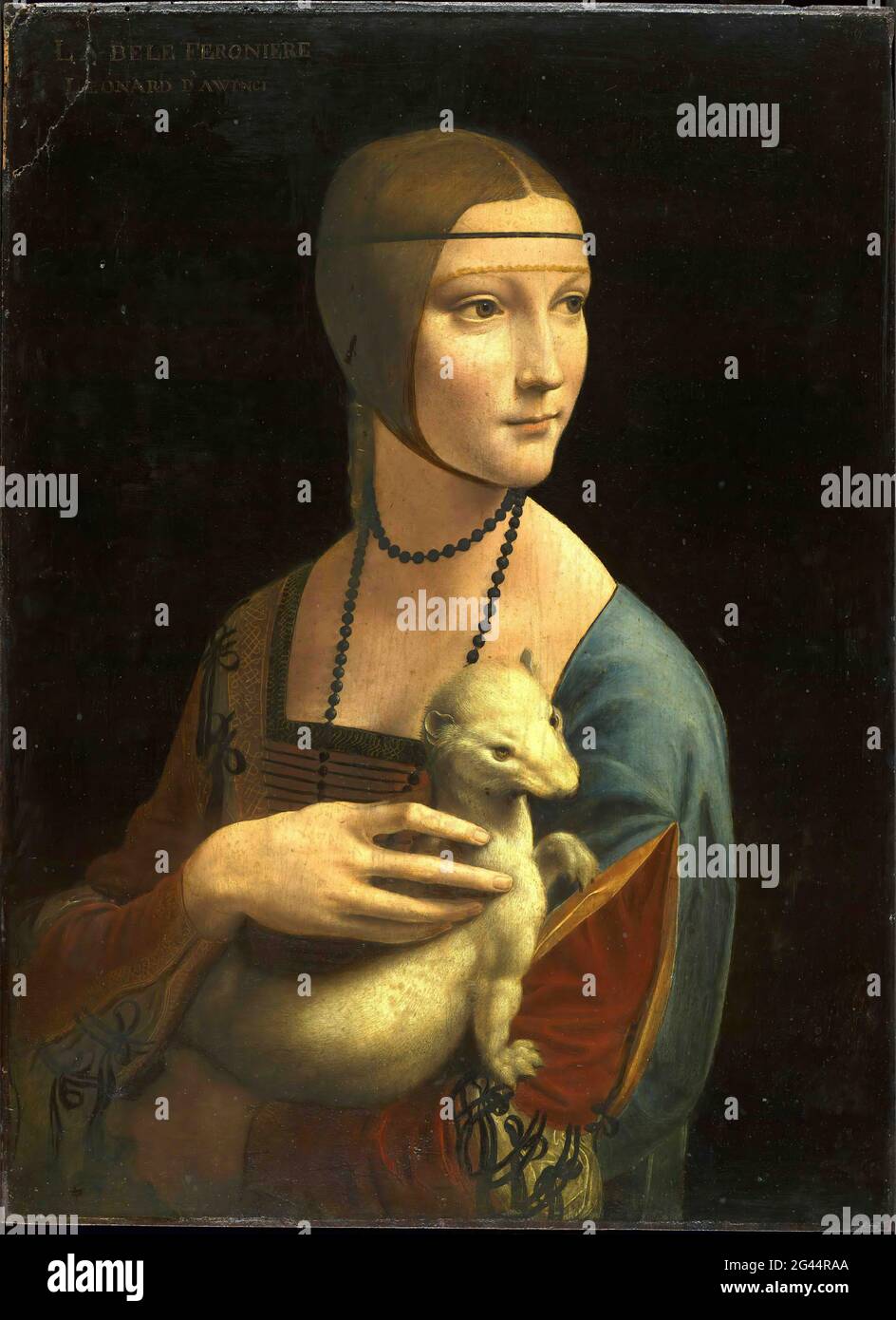 Leonardo da Vinci - Ritratto di Cecilia Gallerani con l'Ermine Foto Stock