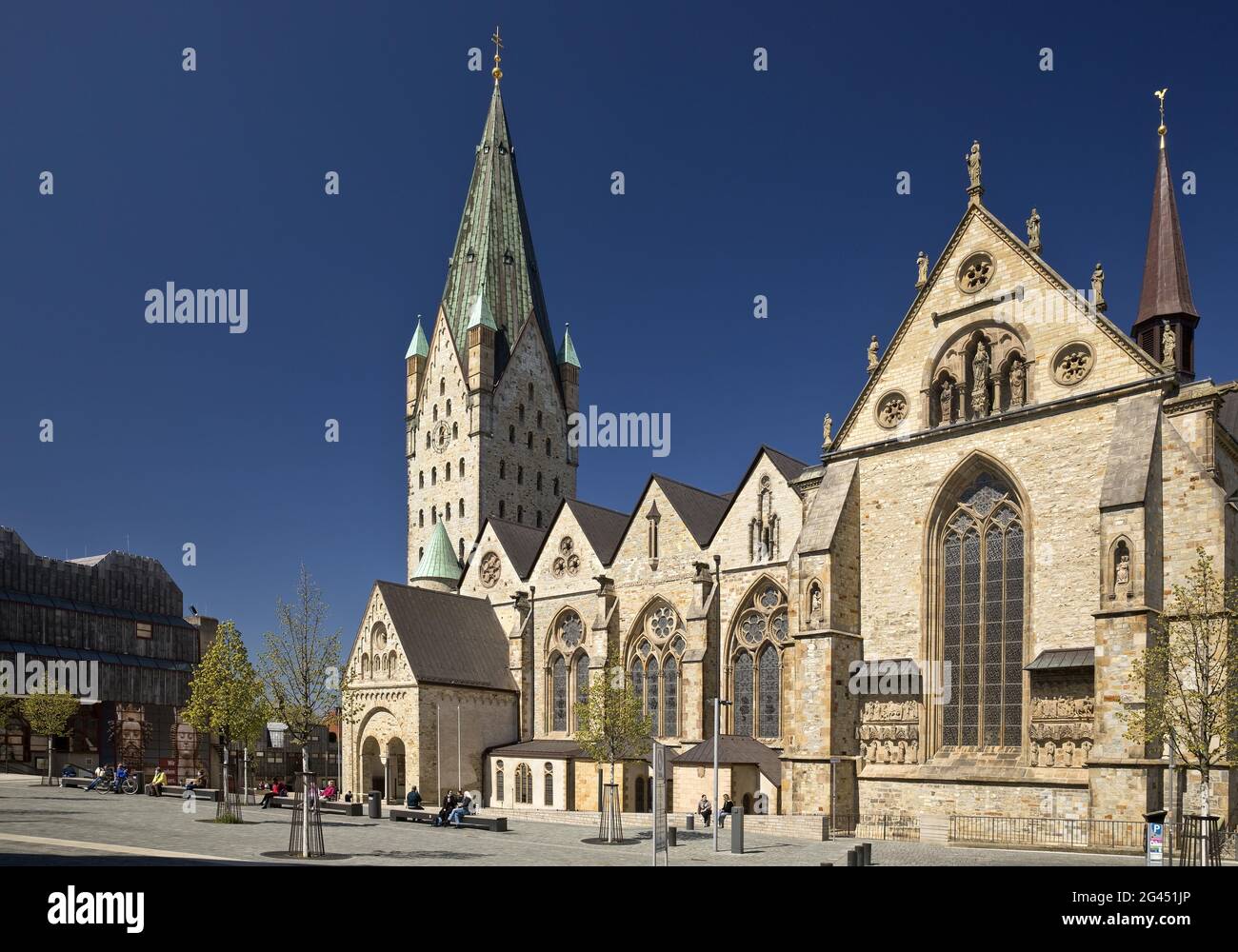 Cattedrale di Paderborn, Paderborn, East Westfalia-Lippe, Nord Reno-Westfalia, Germania, Europa Foto Stock