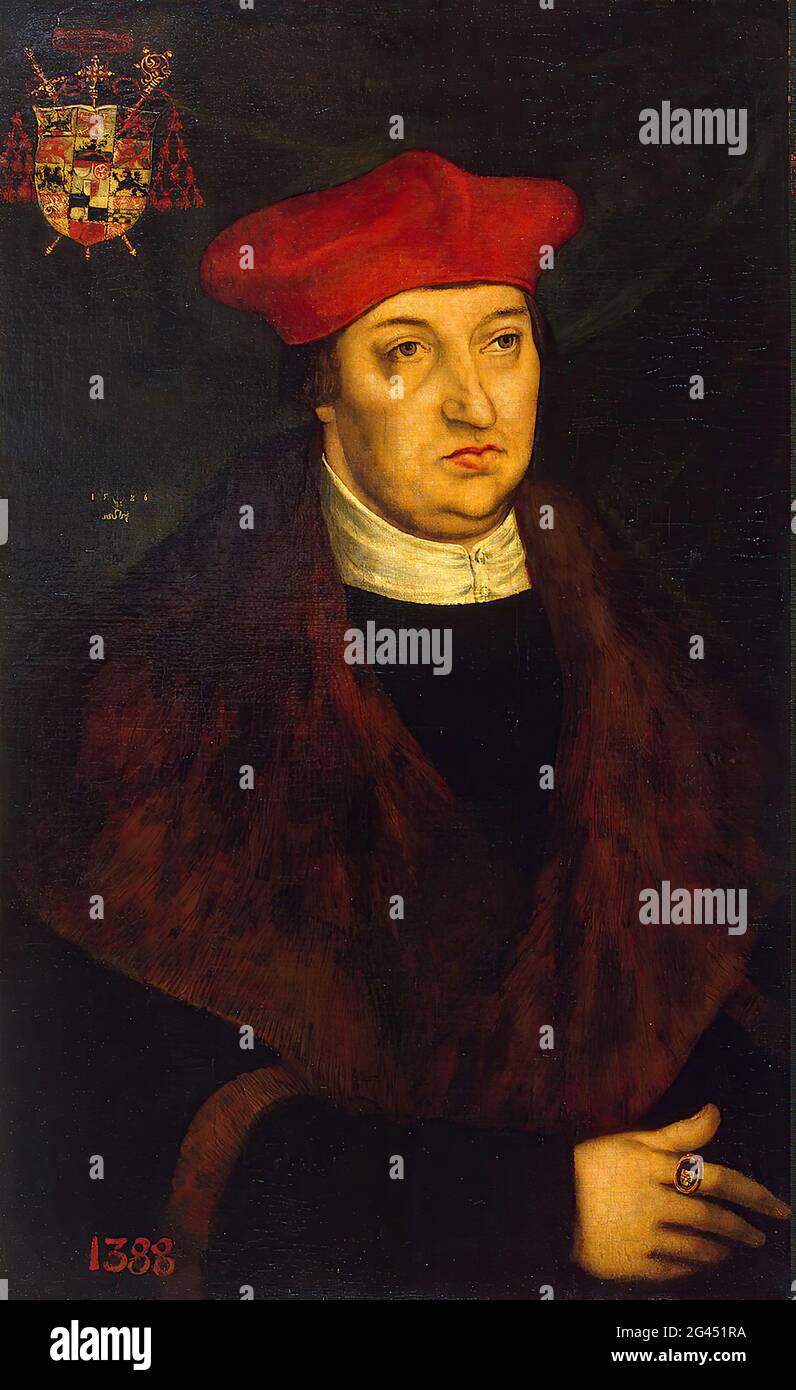 Lucas Cranach il Vecchio - Postito del Cardinale Alberto di Brandeburgo Foto Stock