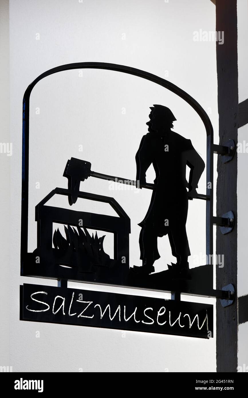 Museo del sale, per la storia del sale, Salzkotten, Westfalia orientale-Lippe, Germania, Europa Foto Stock