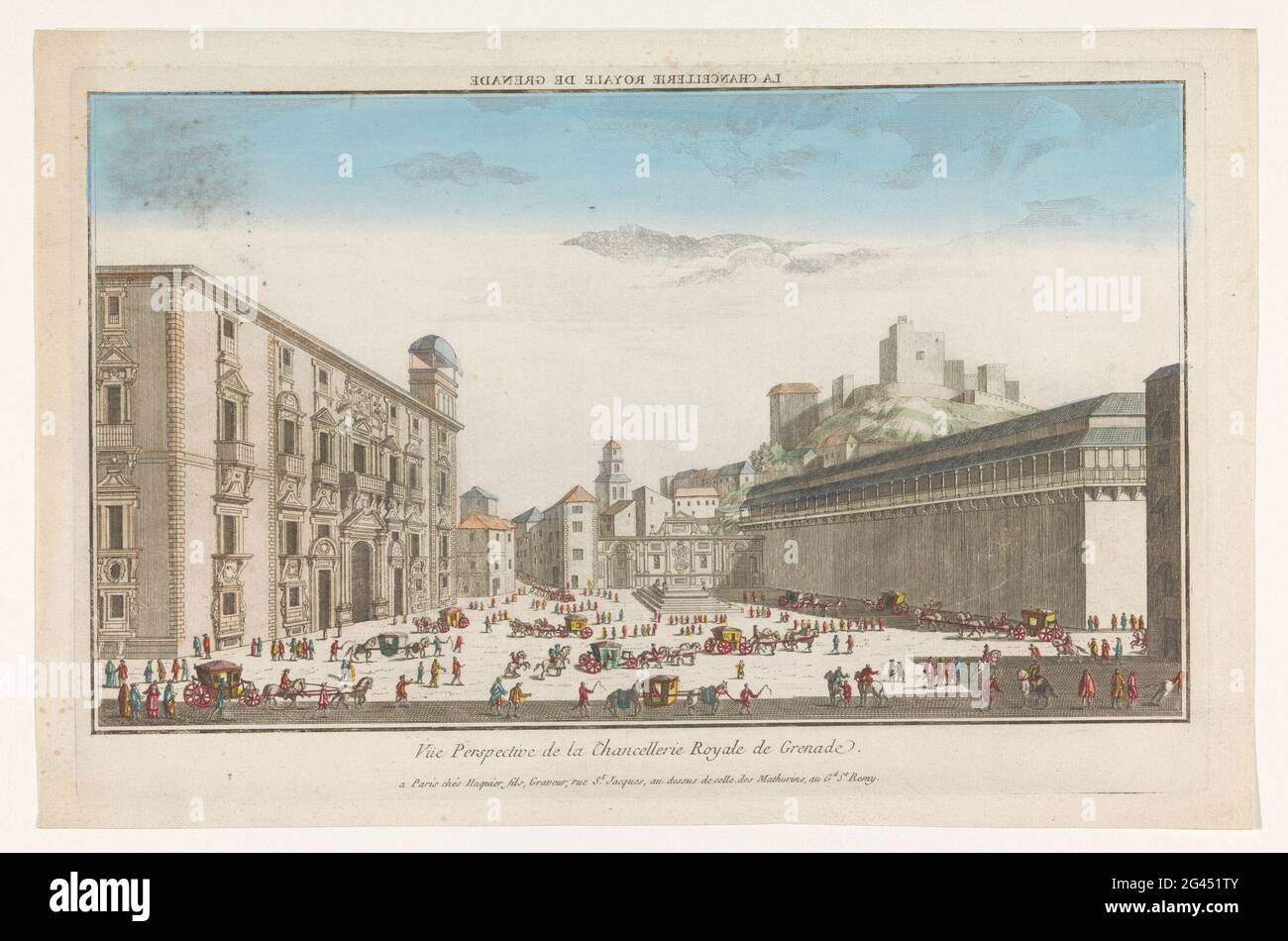 Vista del Real Chancillería di Granada; la Chancellerie Royale De Grenade. . Foto Stock