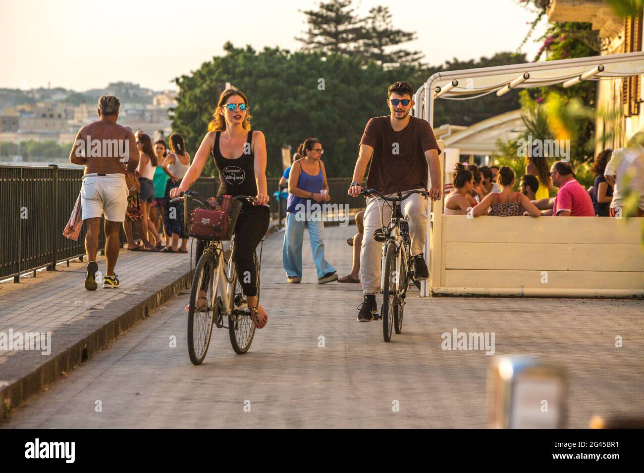 ITALIA. SICILIA. SIRACUSA. ISOLA DI ORTIGIA Foto Stock