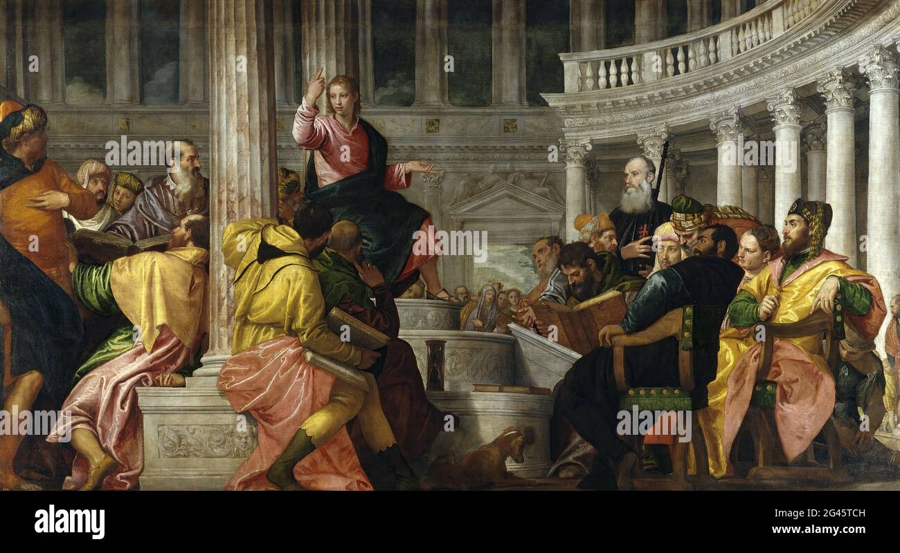 Gesù Tra I Dottori Del Tempio Paolo veronese cristo con i dottori nel tempio immagini e fotografie