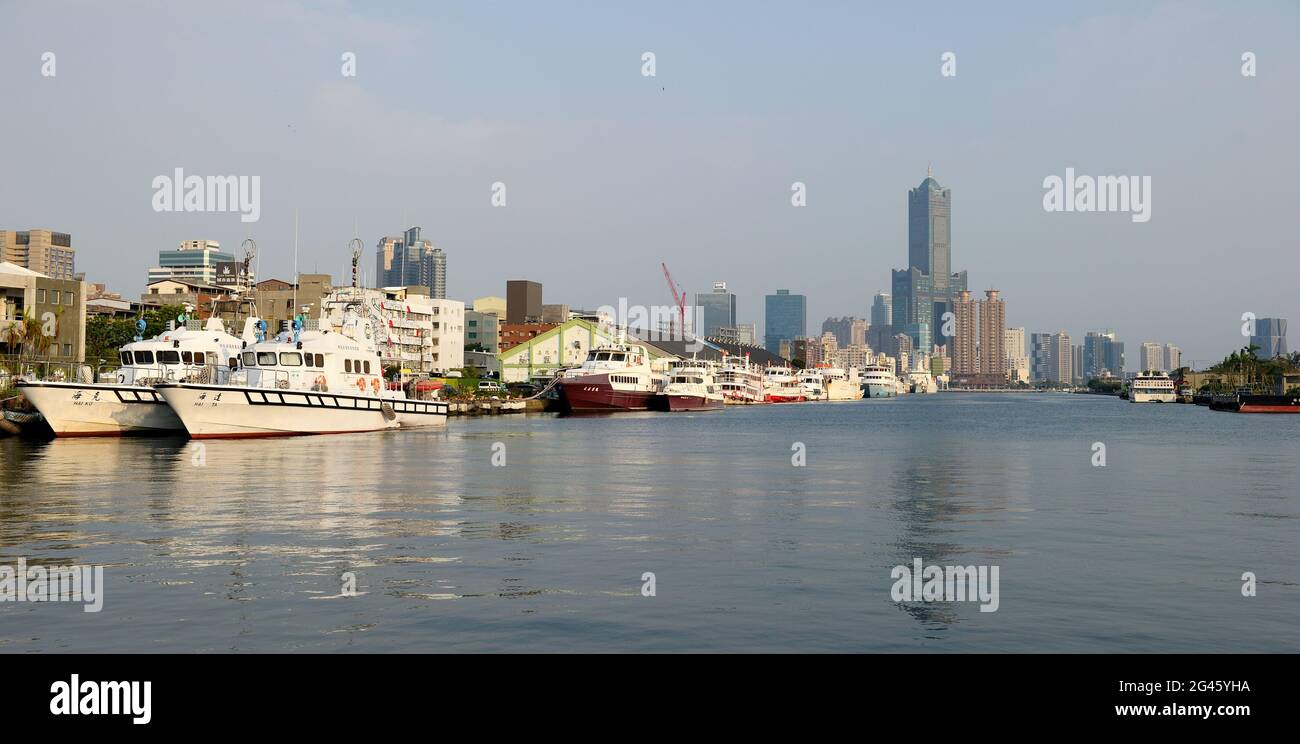 Porto marittimo Kaohsiung/Taiwan Foto Stock