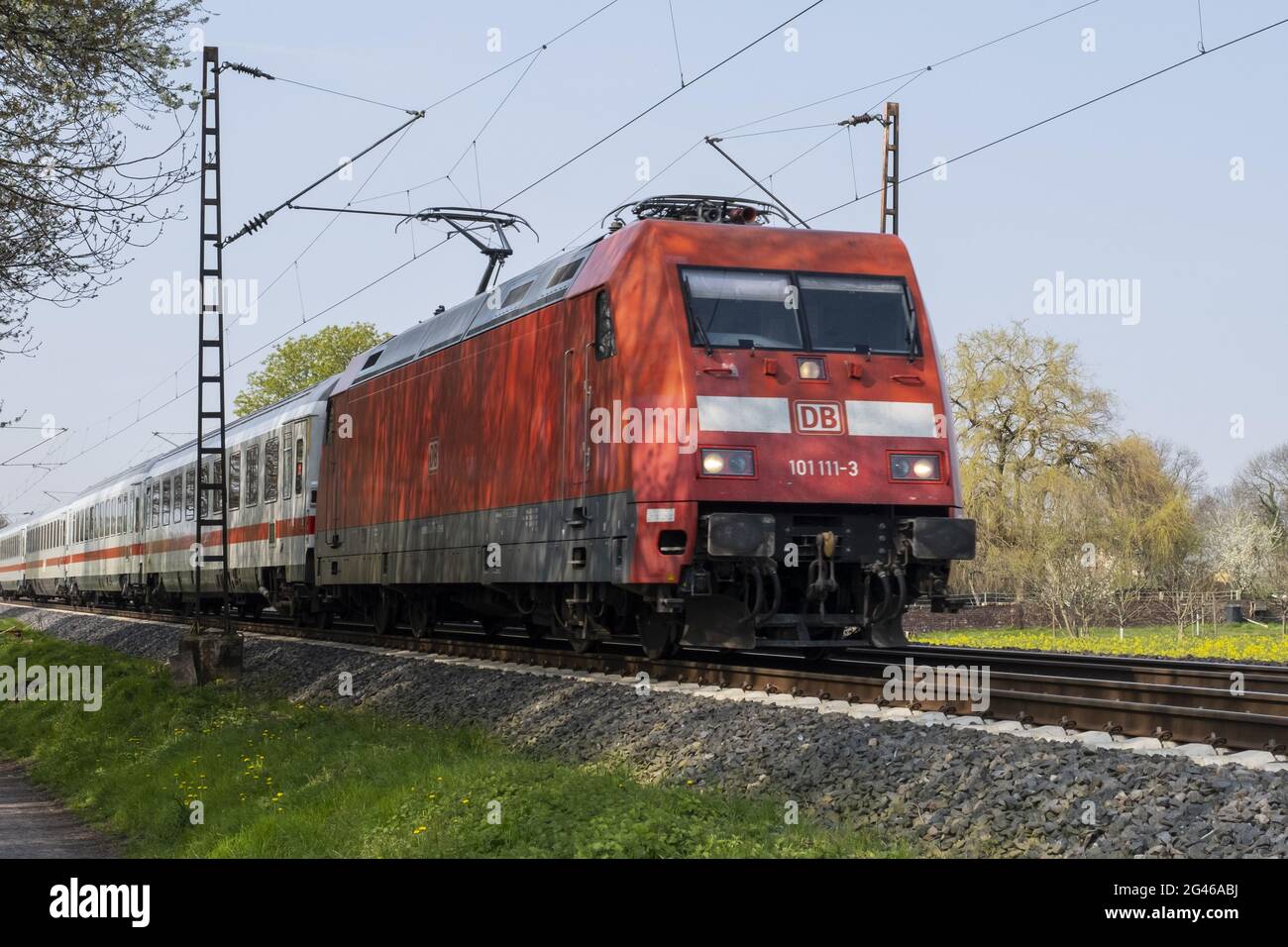 Traffico interurbano, Nord Reno-Westfalia, Germania Foto Stock